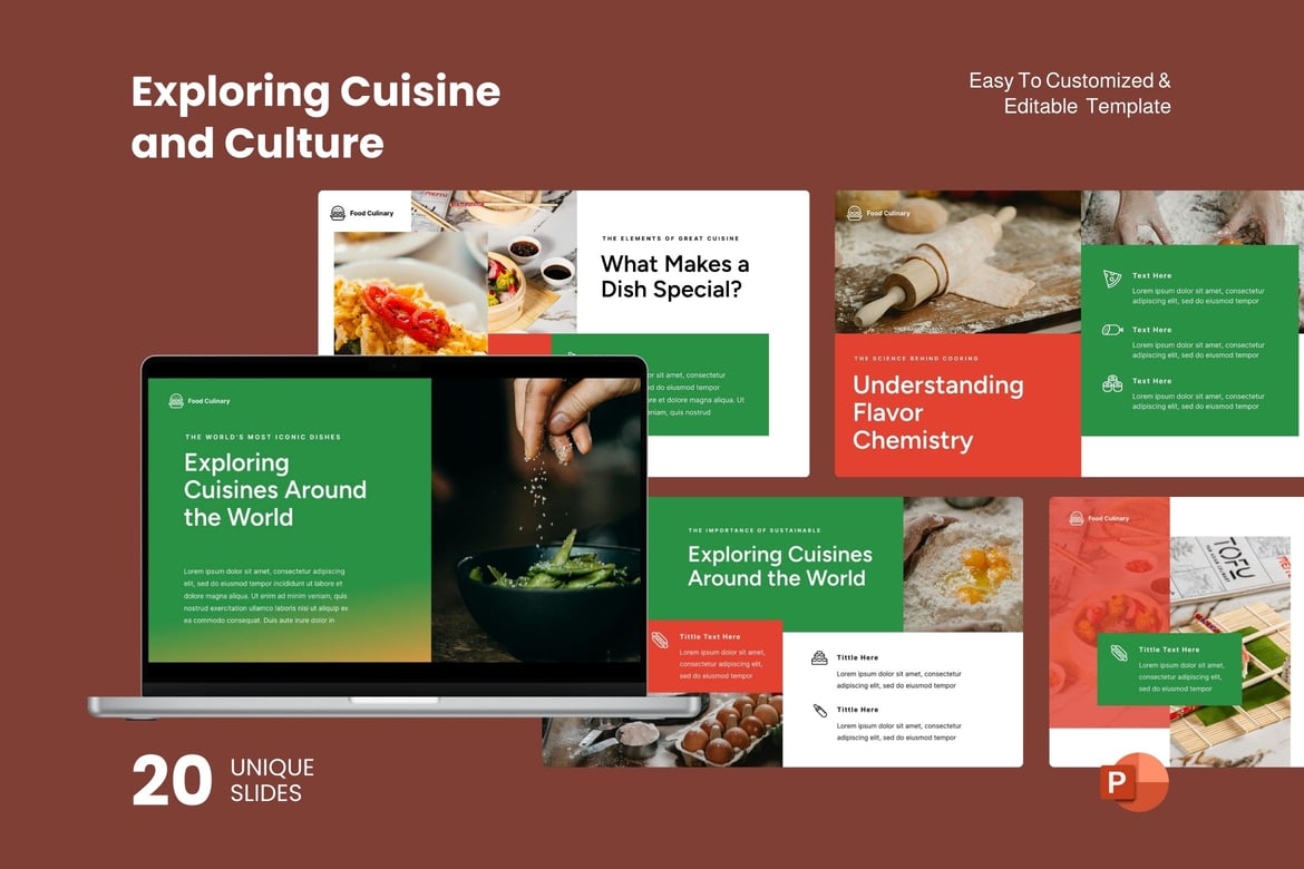 Template Presentasi Powerpoint: Menyelami Kuliner dan Budaya Dunia