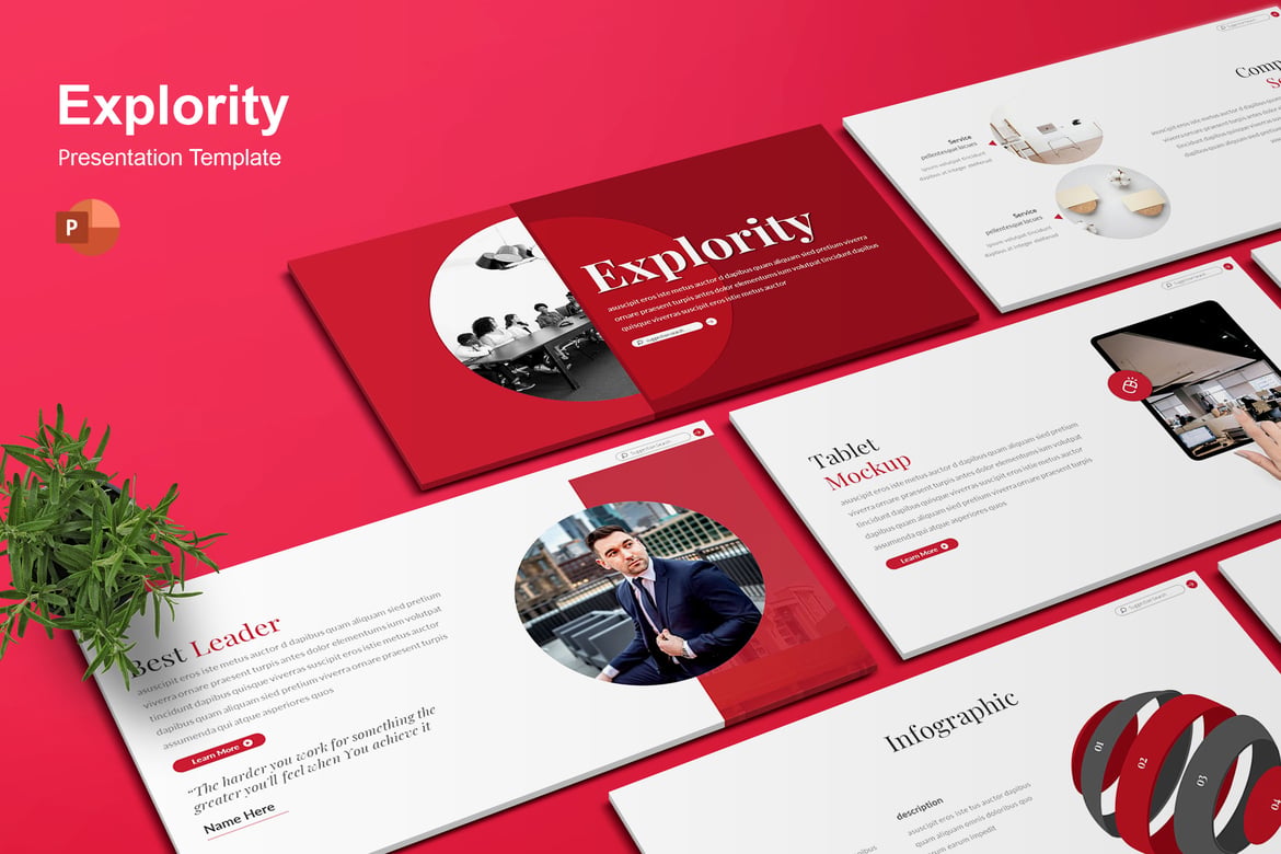 Template Presentasi PowerPoint Eksplority yang Menarik