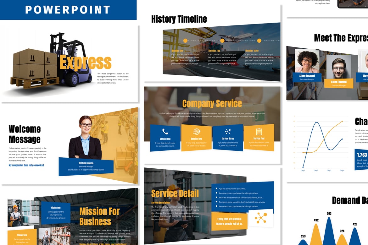 Template Presentasi Powerpoint Express yang Menarik dan Profesional