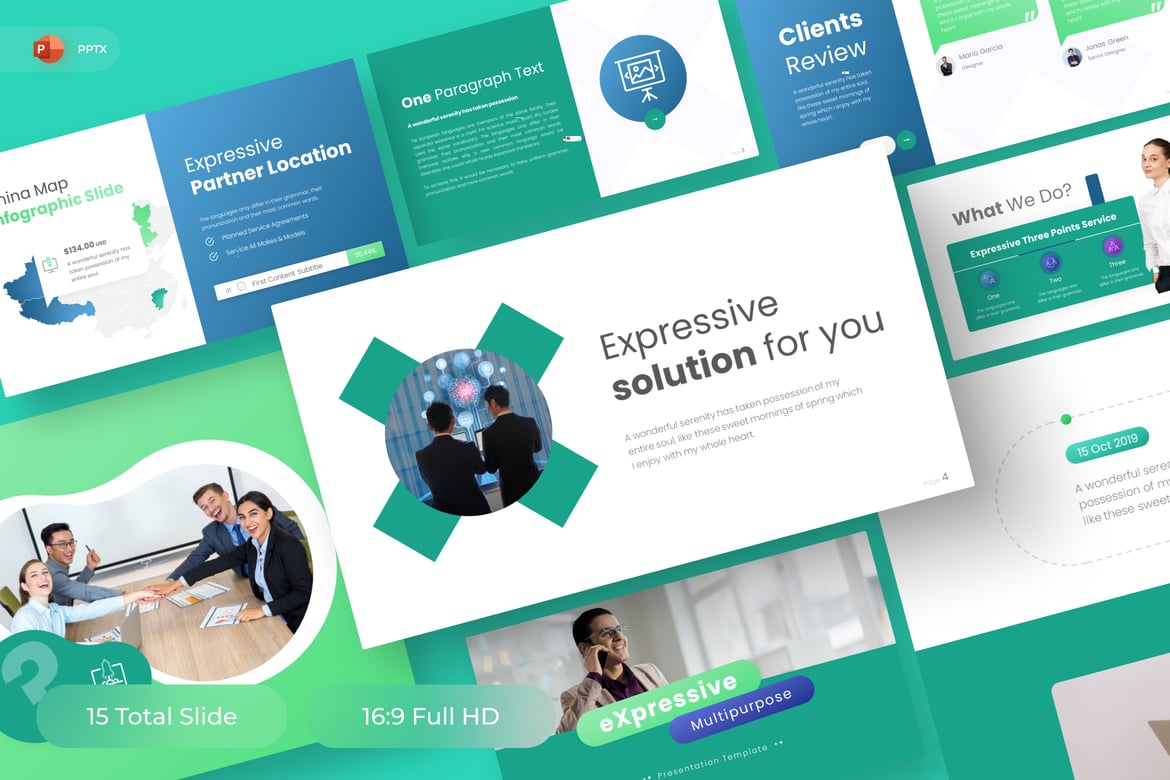 Template Presentasi PowerPoint Serbaguna yang Ekspresif