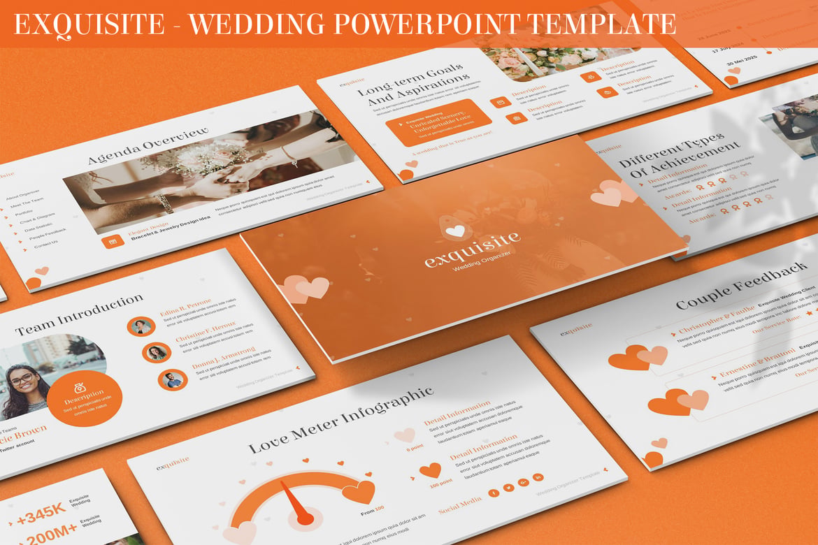 Template PowerPoint Pernikahan yang Memikat - Exquisite