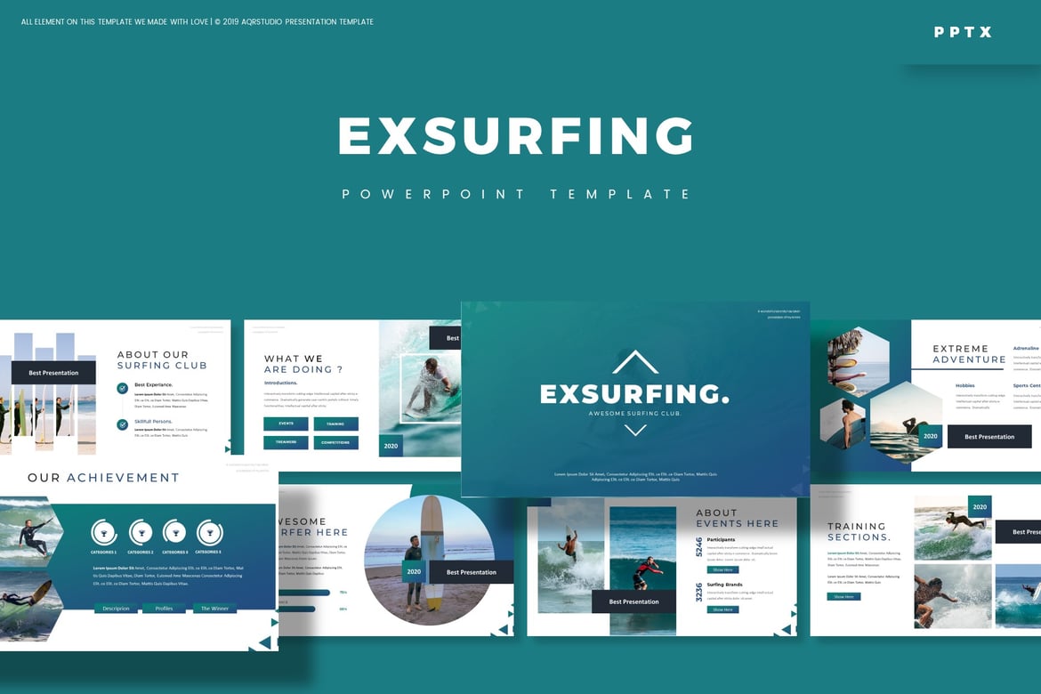 Template PowerPoint Exsurfing - Solusi Presentasi yang Menarik