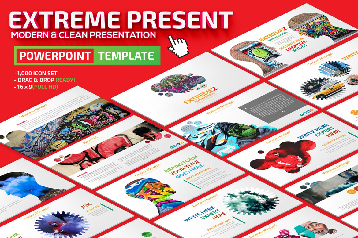 Template Presentasi PowerPoint Ekstrem untuk Kesuksesan Anda