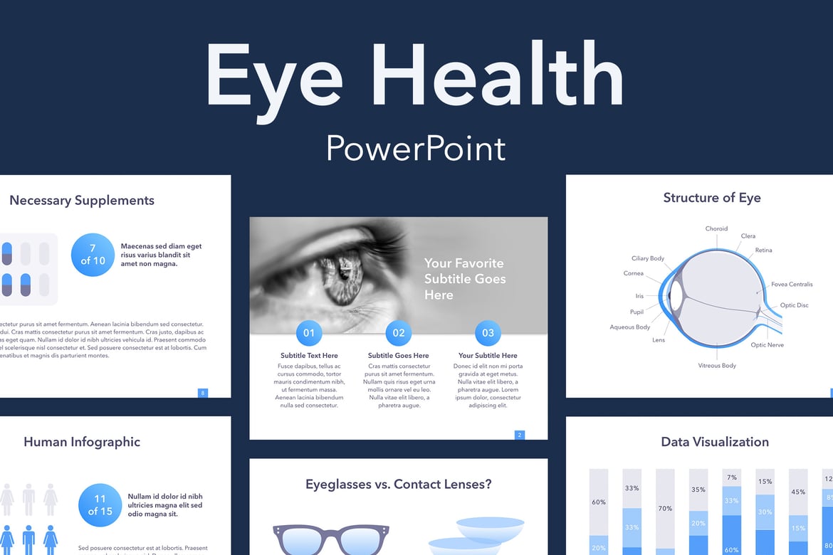 Template PowerPoint Kesehatan Mata yang Menarik dan Profesional