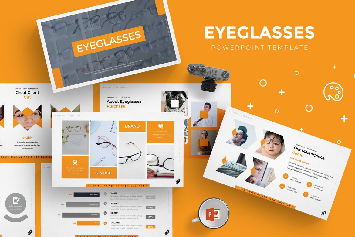 Template PowerPoint Kacamata yang Menarik