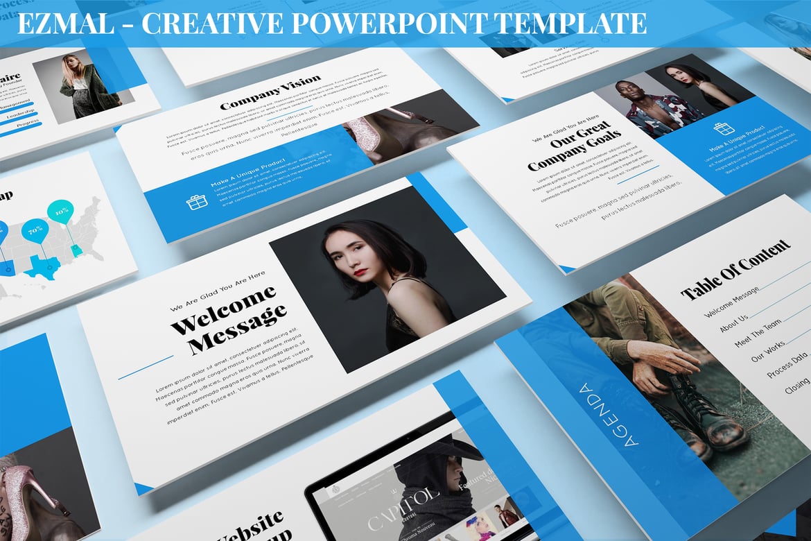 Ezmal - Template Powerpoint Kreatif yang Modern dan Menarik
