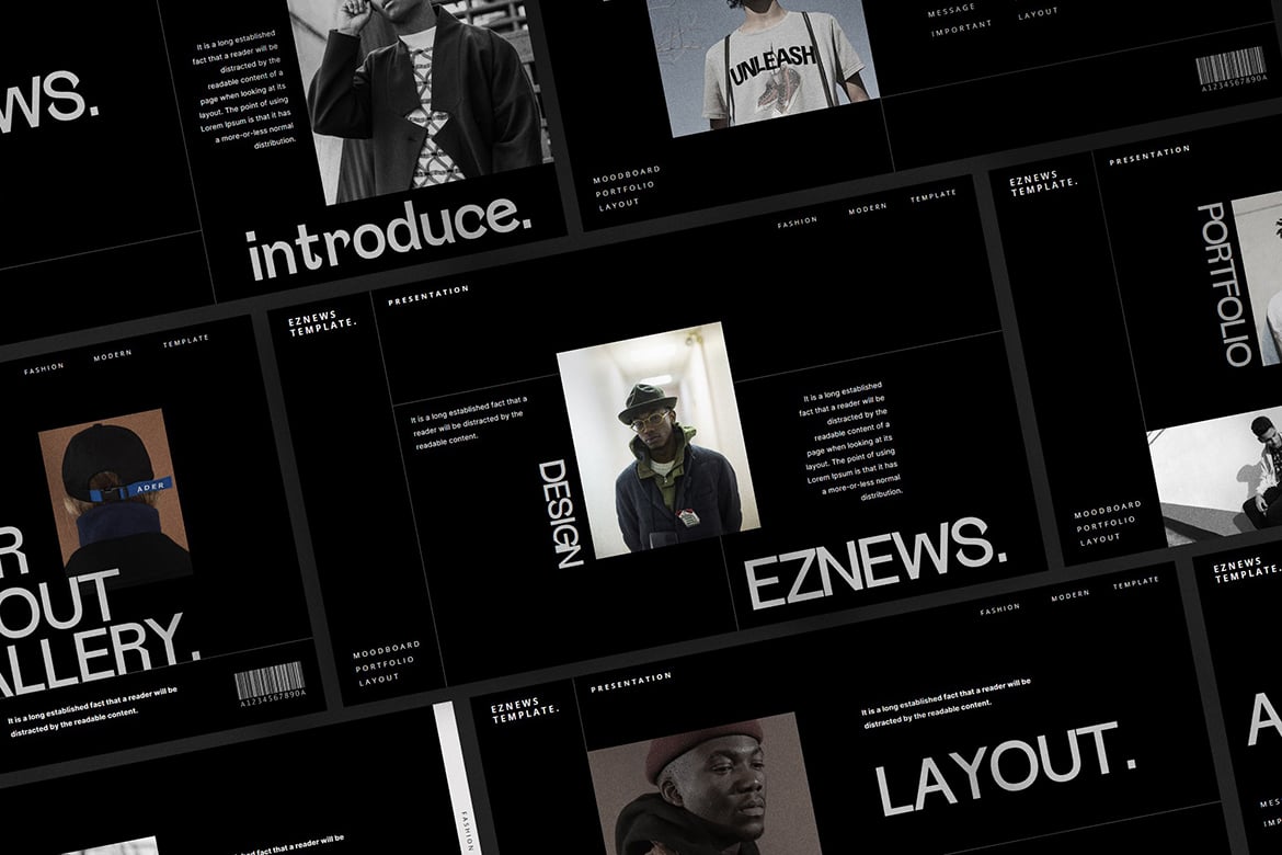 EzNews - Template Presentasi PowerPoint Minimalis dan Profesional