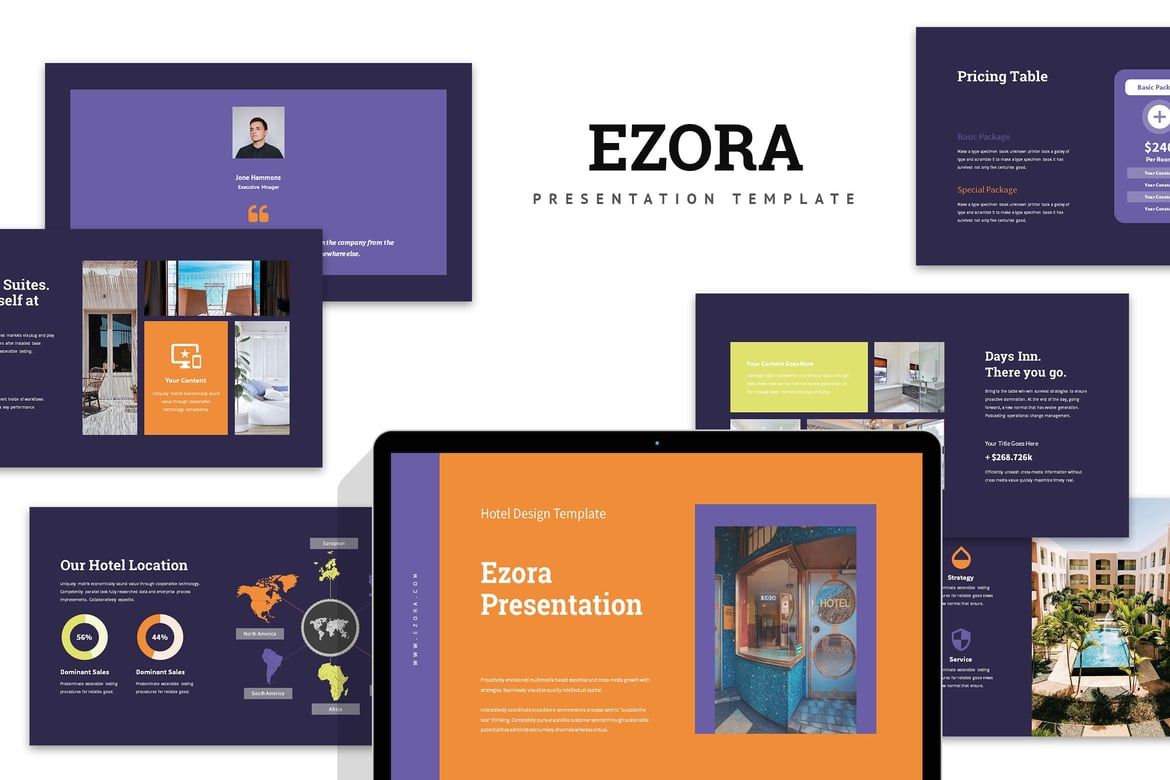 Ezora: Template PowerPoint Hotel yang Menarik dan Efisien