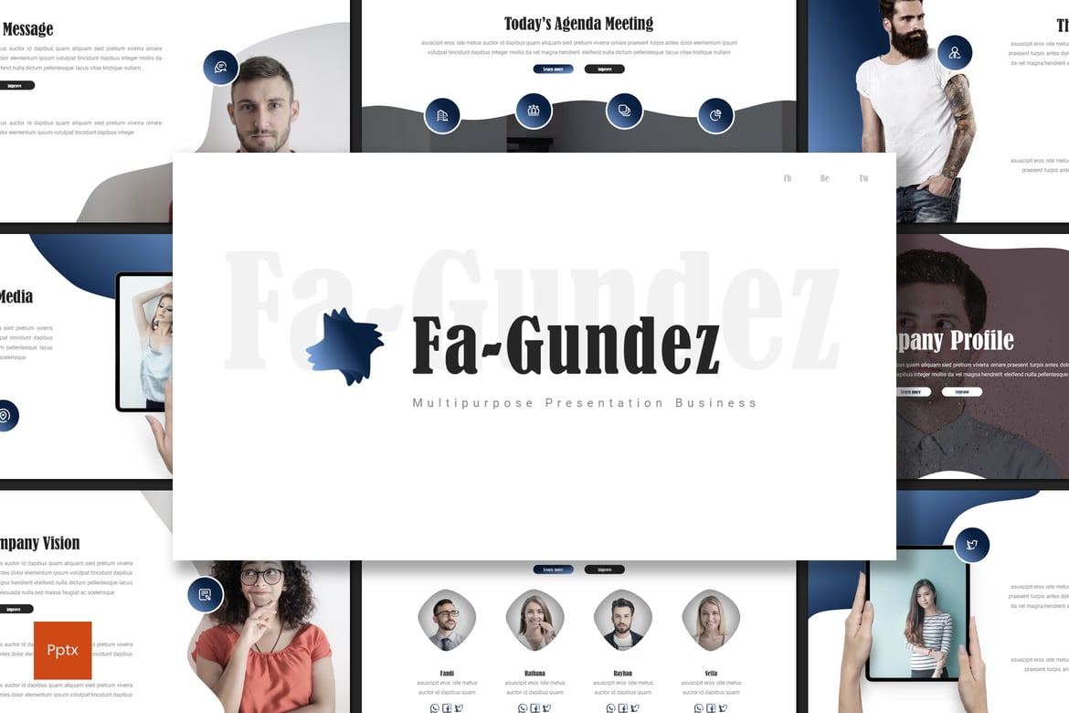 Template Powerpoint Fa-Gundez - Solusi Presentasi Kreatif dan Profesional