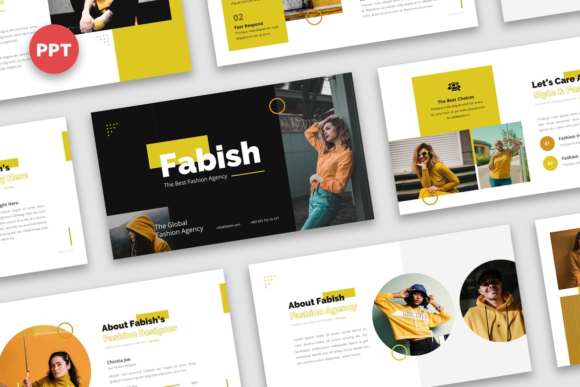 Fabish - Template Presentasi Fashion Profesional