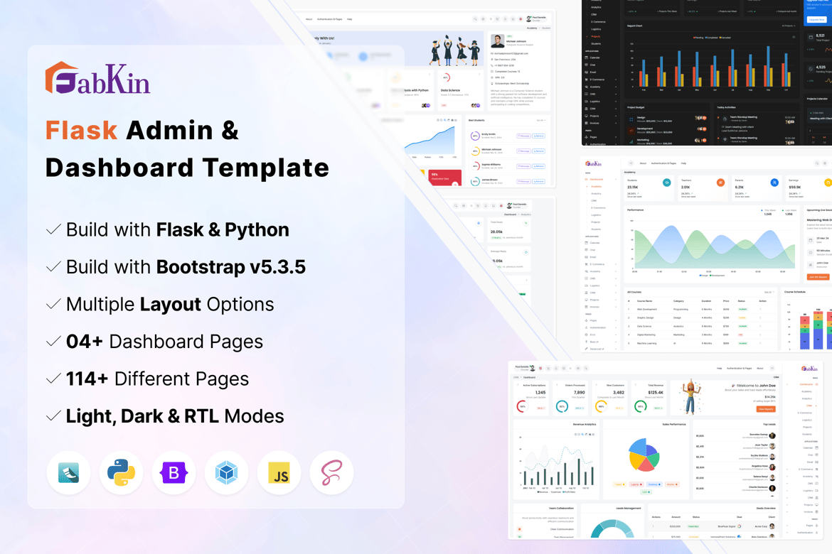 Fabkin - Template Dashboard Admin Terbaik untuk Proyek Anda