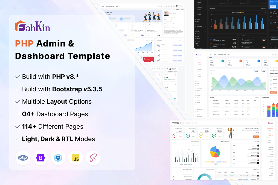 Fabkin - Template Web Admin & Dashboard Modern dan Dinamis