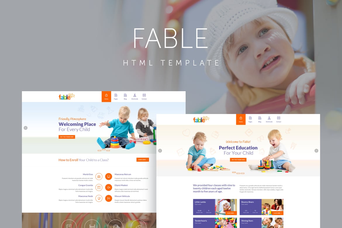 Fable - Template Website Anak untuk Taman Kanak-Kanak