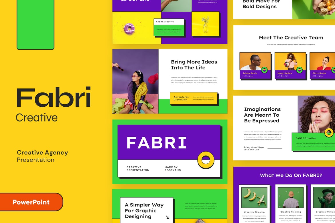 FABRI - Template Powerpoint Kreatif dan Berwarna Warni