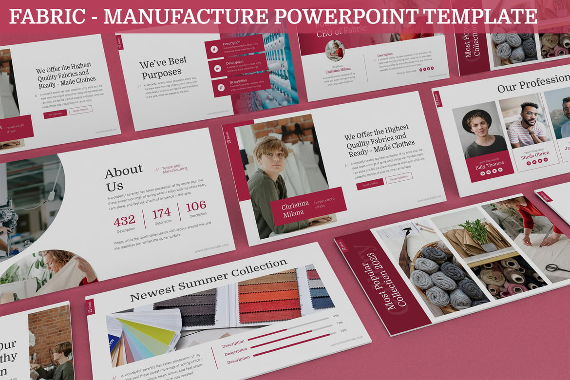 Template Presentasi Powerpoint Modern untuk Industri Manufaktur