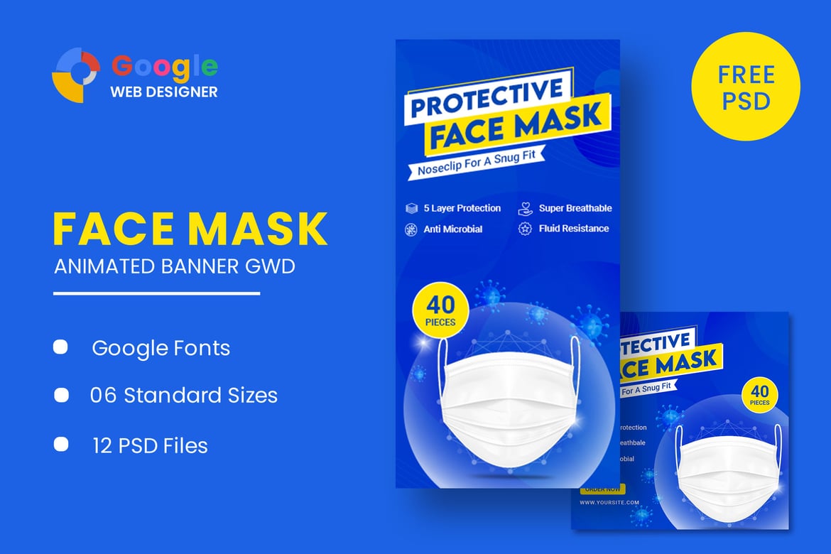 Template Website Spanduk Animasi untuk Google Web Designer