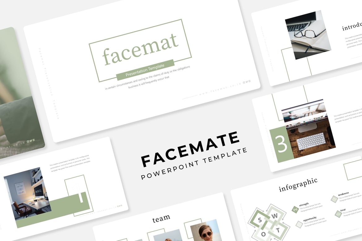 Facemate - Template PowerPoint Menarik untuk Presentasi Profesional