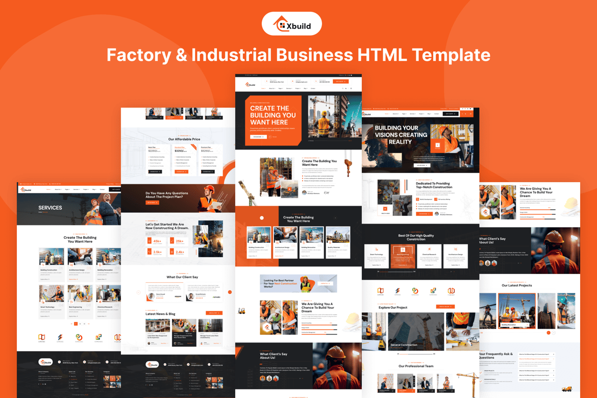 Template Website HTML untuk Bisnis Pabrik & Industri