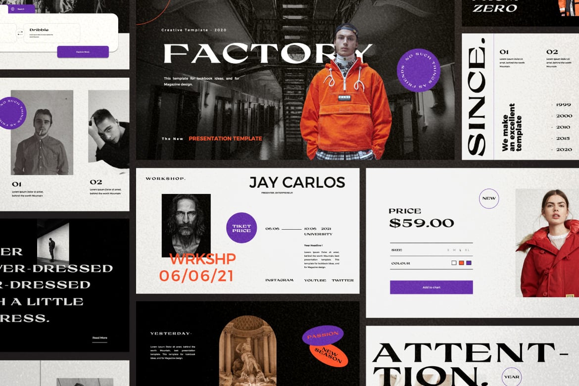 Template Presentasi Powerpoint Fashion Urban yang Kreatif dan Stylish