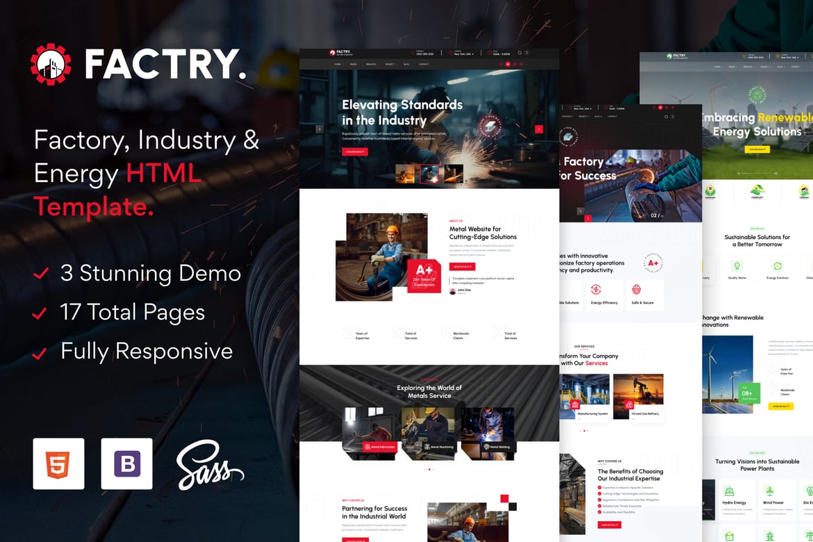 Template Website Factry - Solusi Modern untuk Industri dan Pabrik Anda