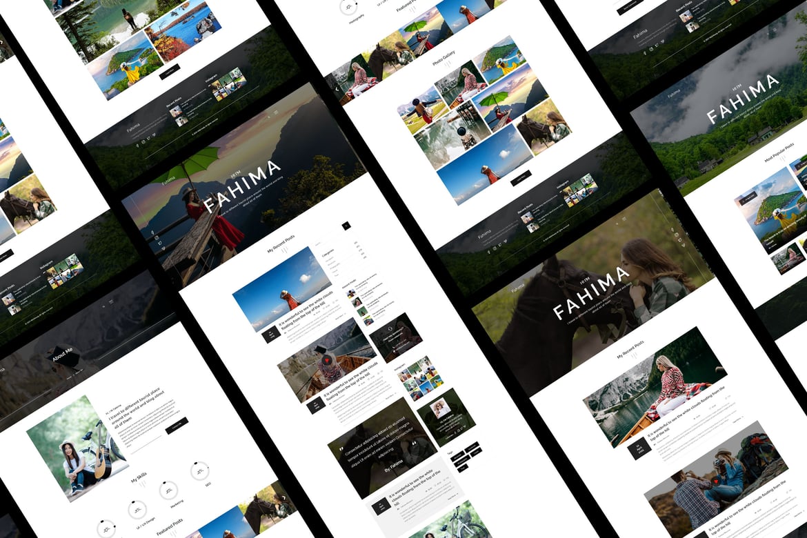 Fahima - Template Website Portofolio & Blog Kreatif