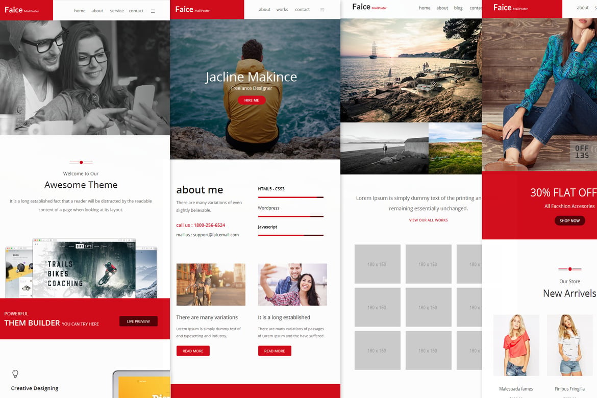 Faice Mail - 8 Set Email Responsif yang Unik dan Menarik