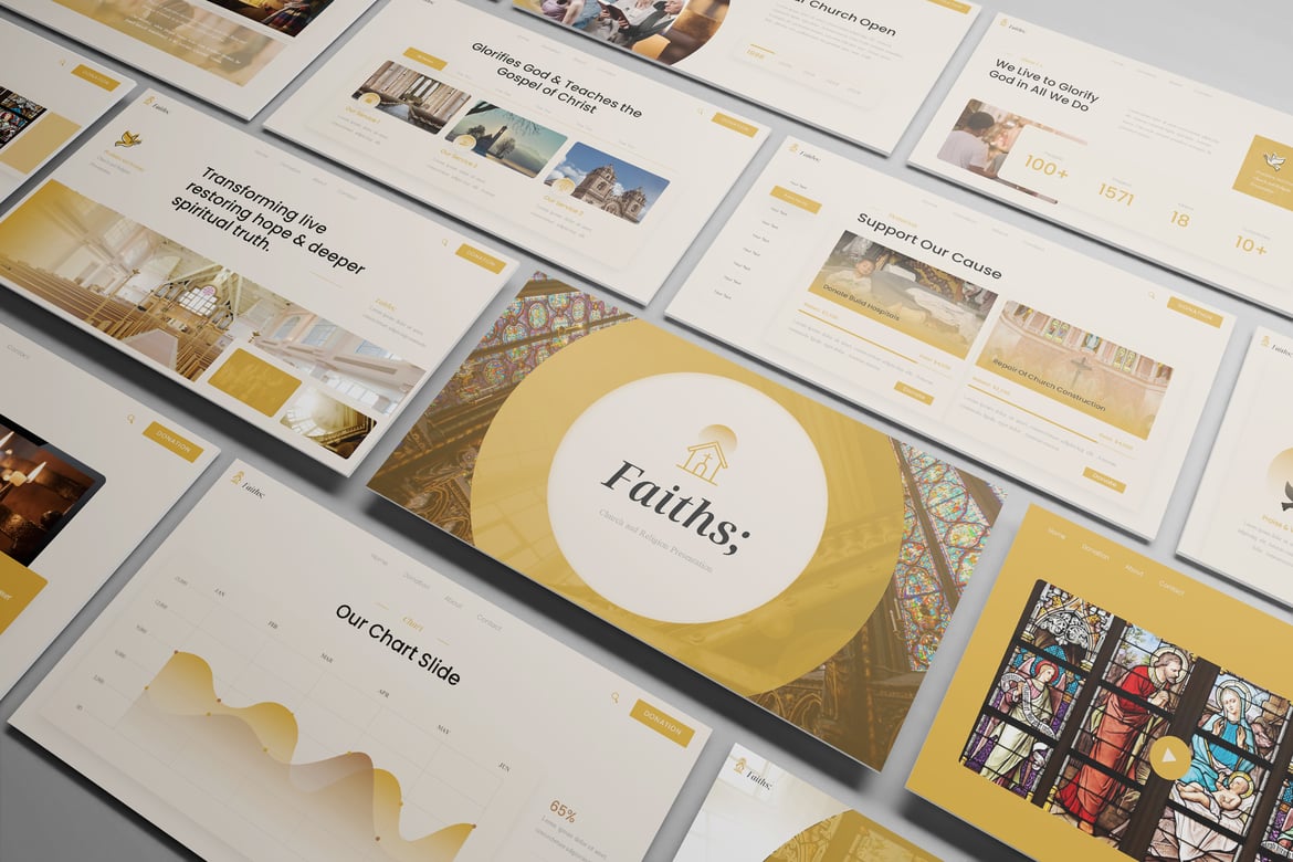 Template Presentasi Faiths - Gereja & Agama yang Menarik