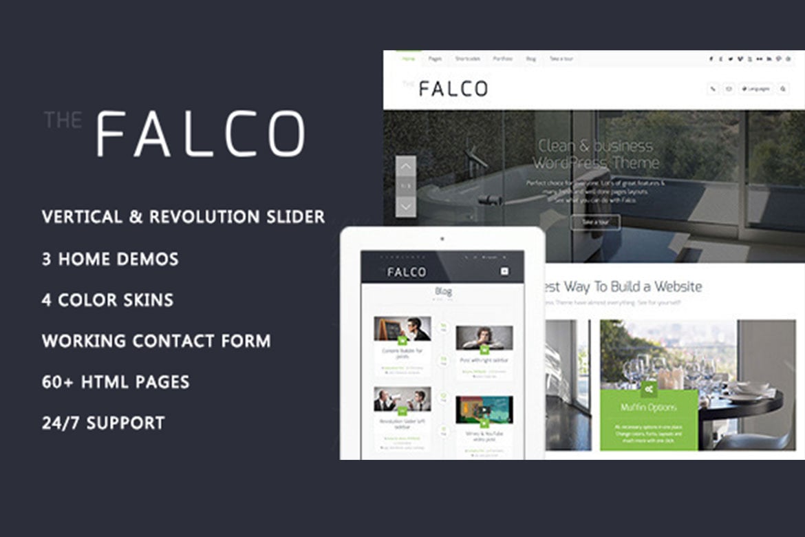 Falco - Template Website HTML Serbaguna yang Responsif