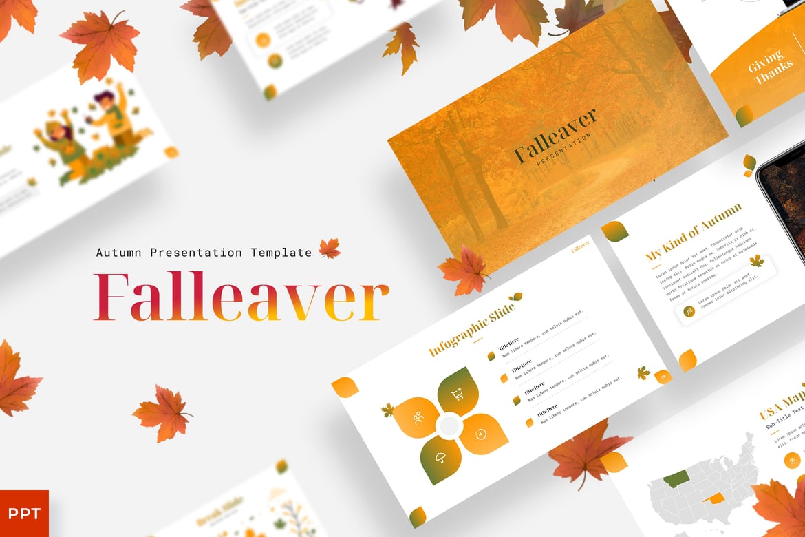 Falleaver - Template Presentasi PowerPoint yang Menarik