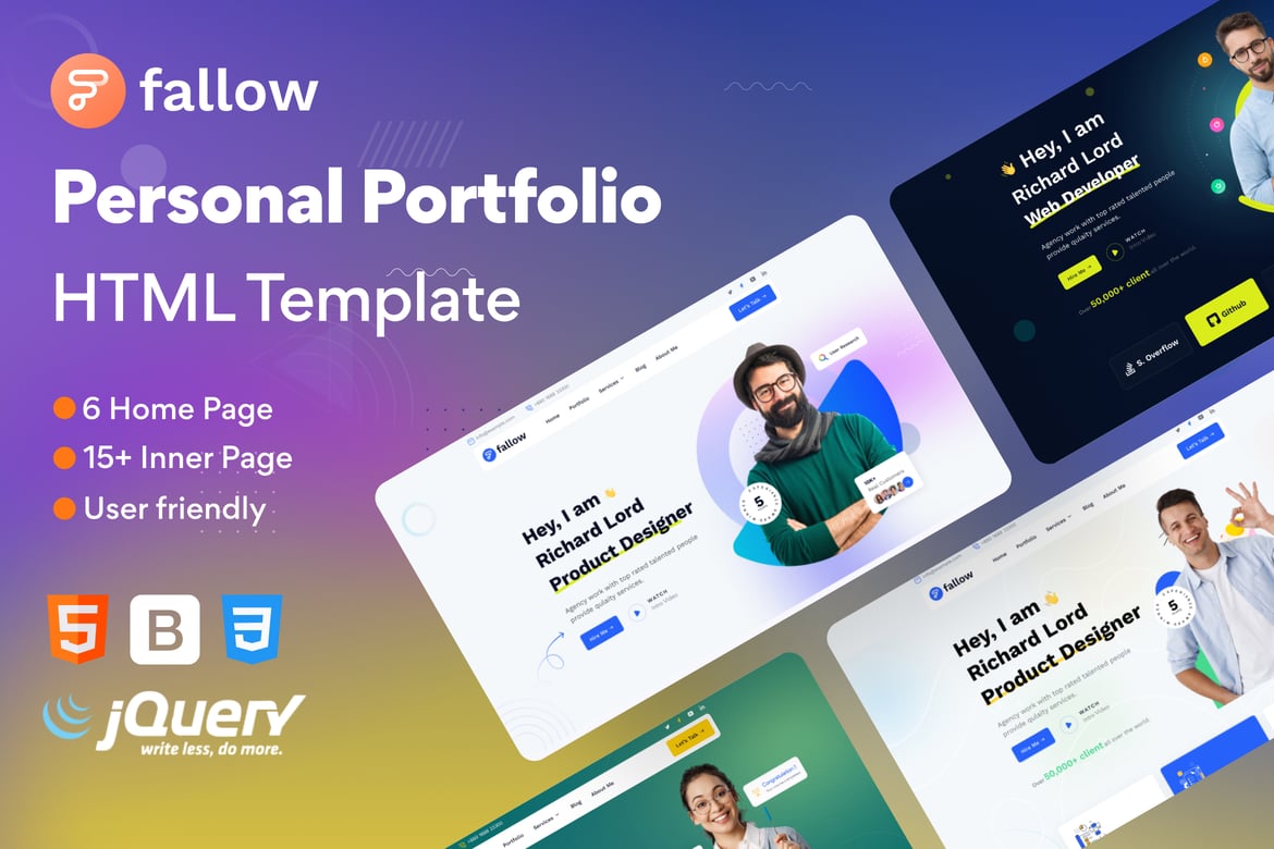 Fallow - Template Web Portofolio Pribadi yang Menawan