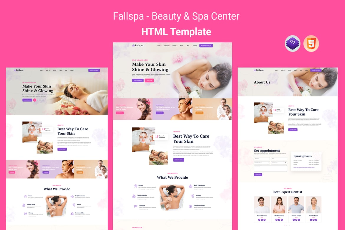 Fallspa - Template Website Pusat Kecantikan & Spa yang Modern