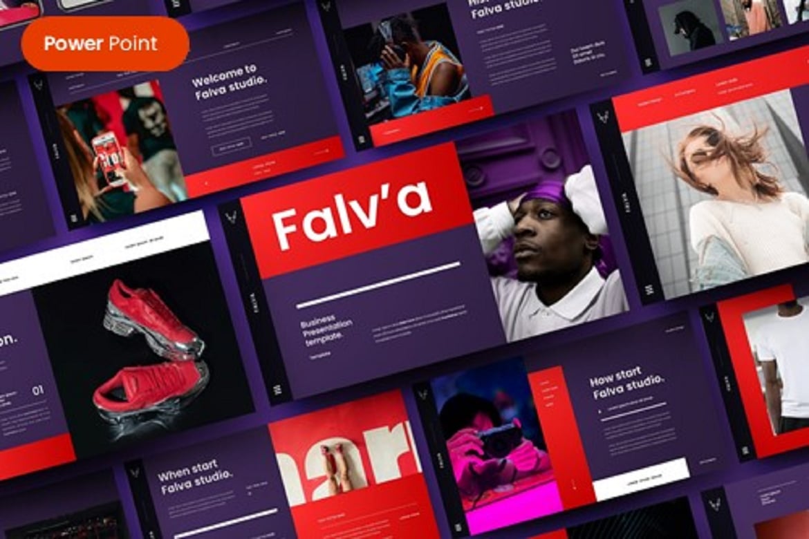Template PowerPoint Bisnis Falva yang Menarik dan Profesional