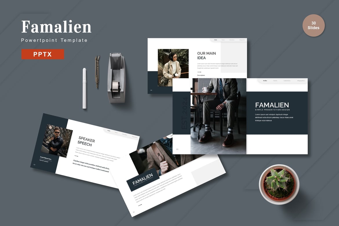 Famalien - Template Powerpoint yang Menarik dan Profesional