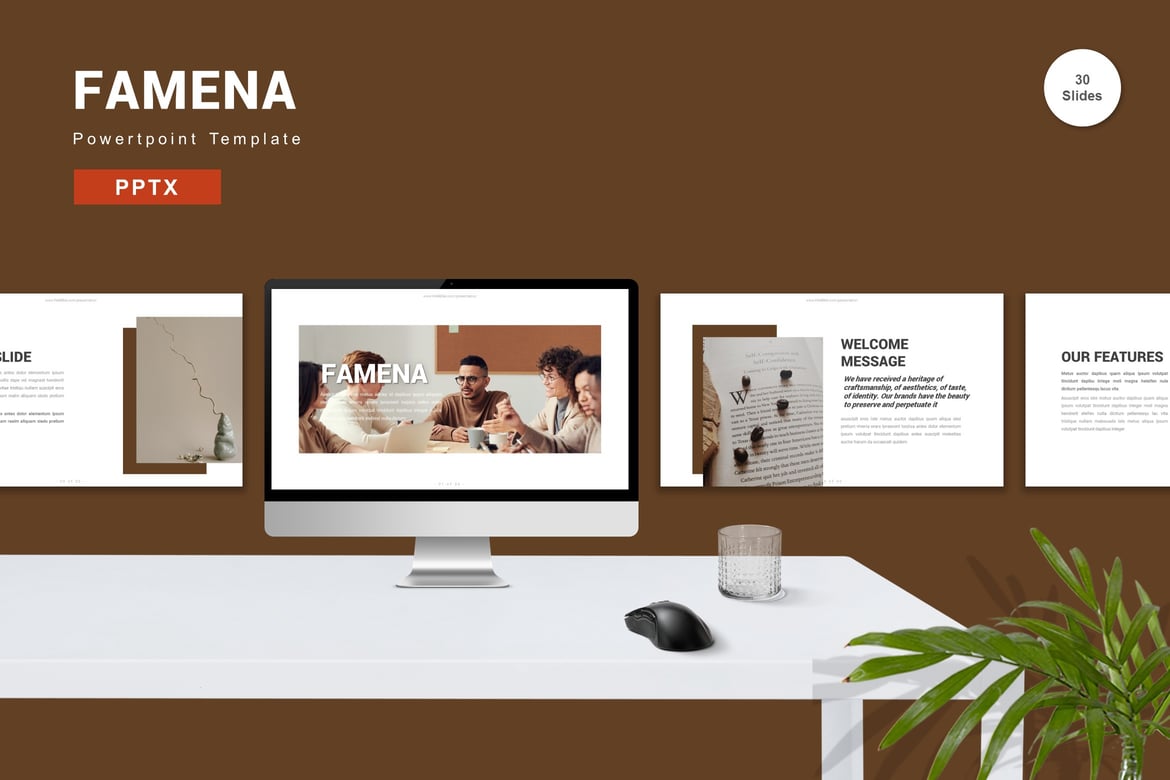 Famena - Template PowerPoint yang Menarik dan Profesional