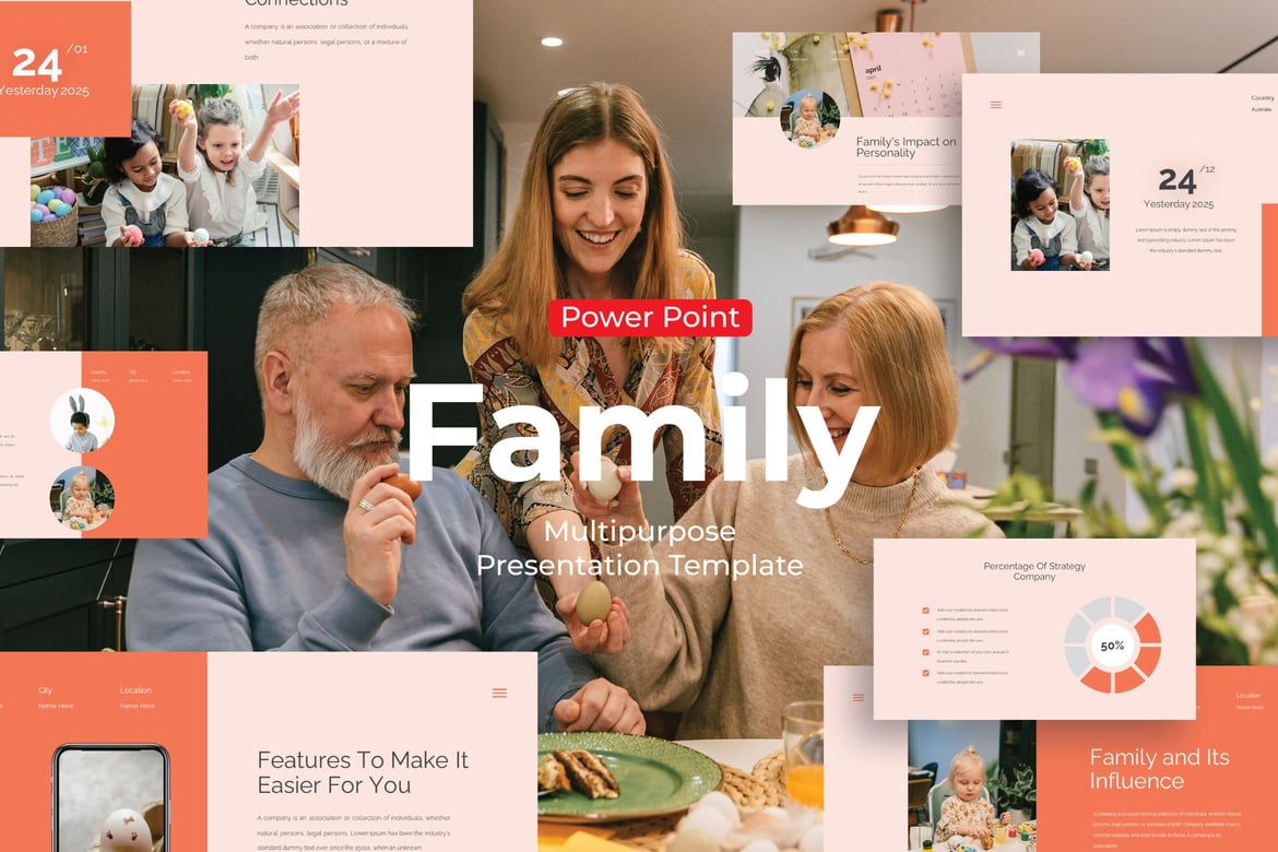 Template PowerPoint Keluarga yang Serbaguna dan Menarik