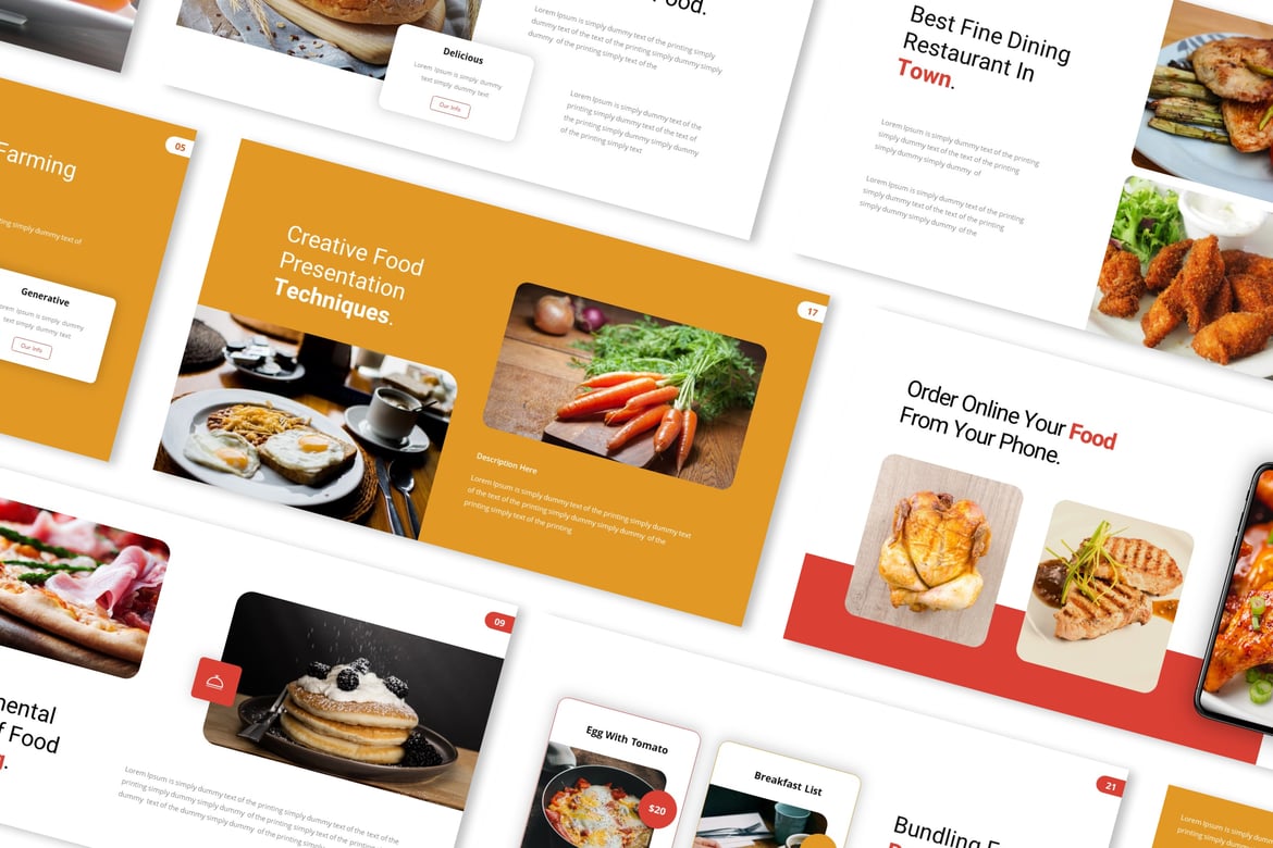 Template Powerpoint Perusahaan F&B yang Menarik dan Profesional