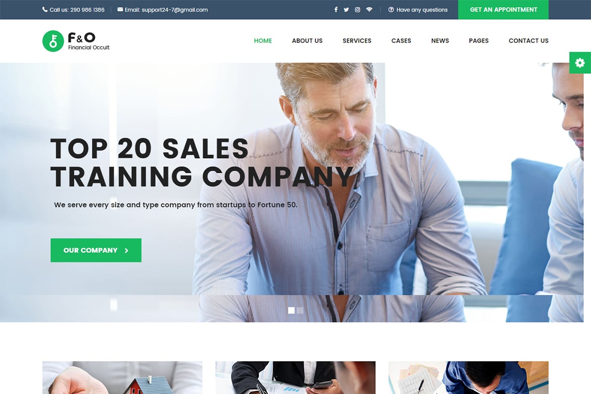 Template Website Keuangan F&O - Solusi Profesional untuk Konsultasi dan Bisnis Anda