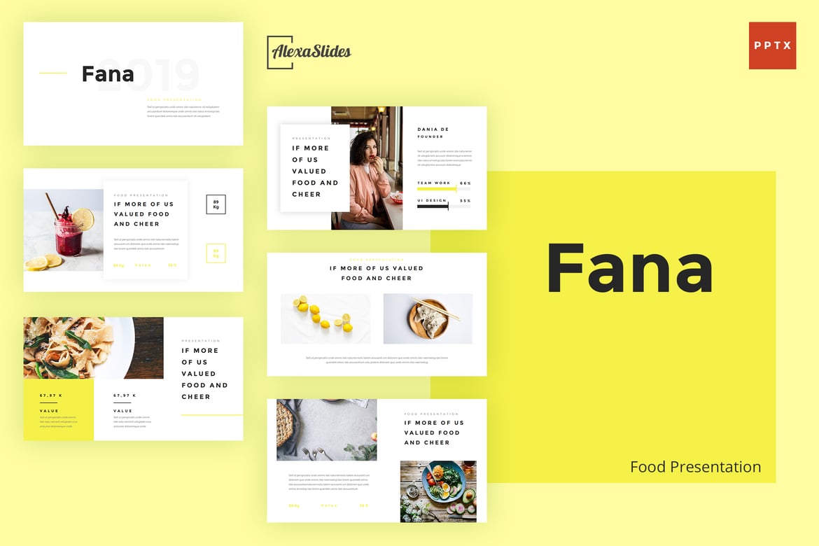 Fana - Template Powerpoint Makanan yang Menarik