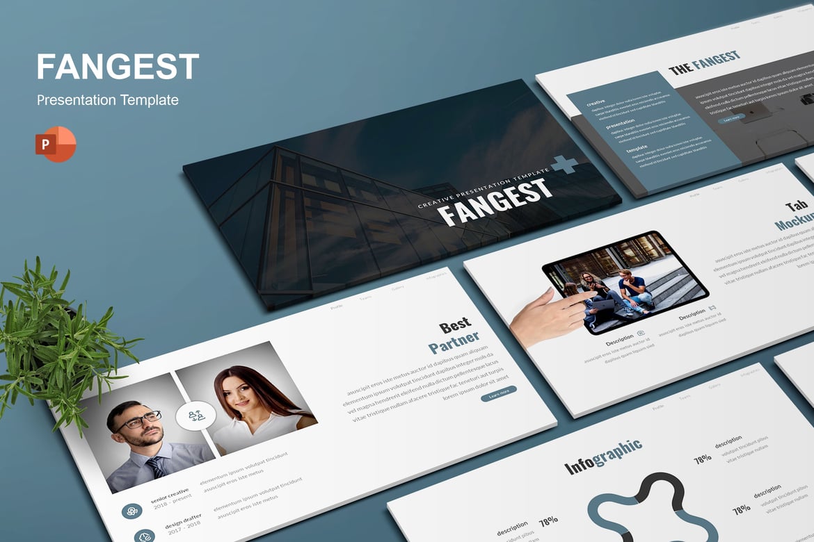 Template PowerPoint Fangest - Solusi Presentasi Profesional Anda