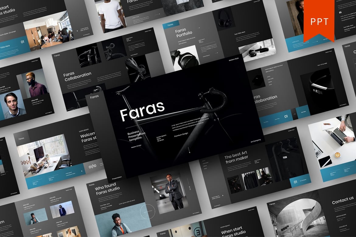 Faras – Template PowerPoint Bisnis yang Menarik