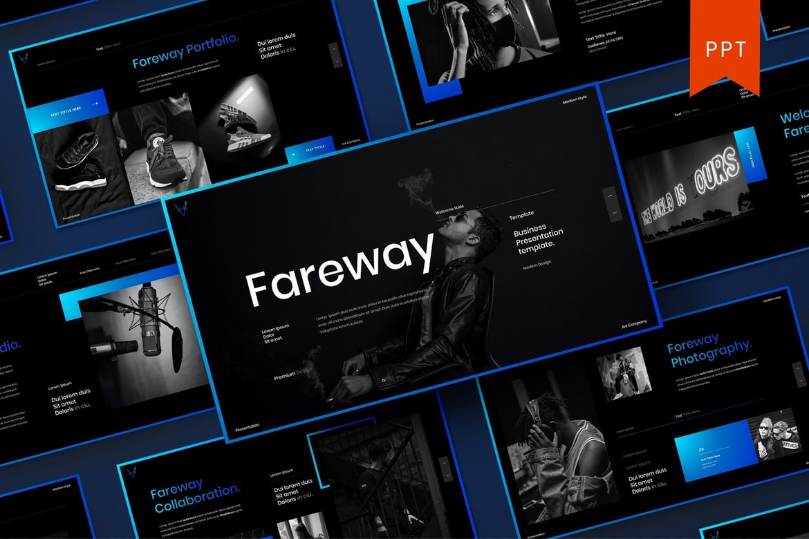 Fareway – Template PowerPoint Bisnis Modern dan Profesional