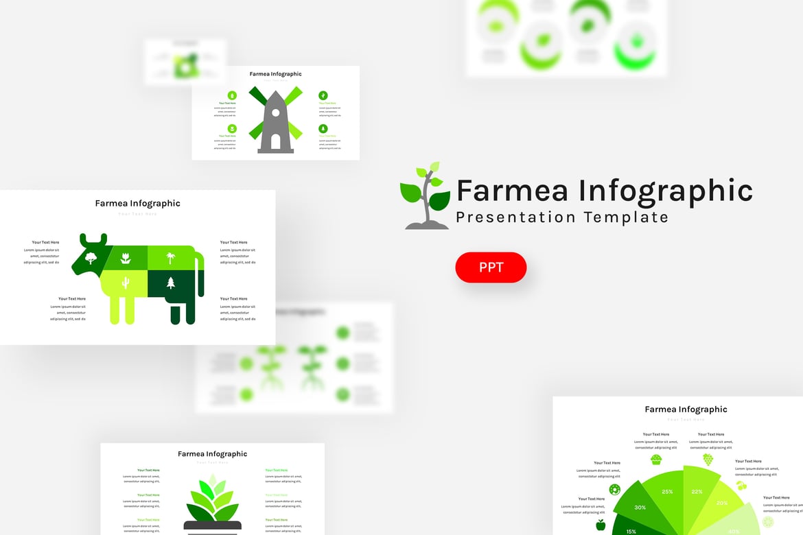 Template Presentasi PowerPoint Farmea - Infografis Menarik