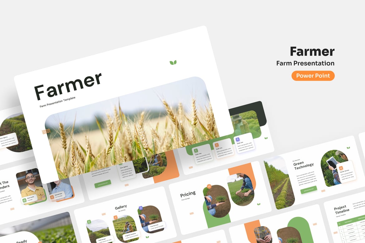 Template PowerPoint Petani - Presentasi Pertanian yang Menarik