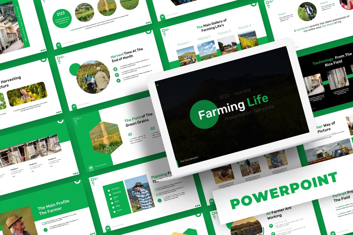 Template Powerpoint Pertanian - Solusi Presentasi Kreatif Anda