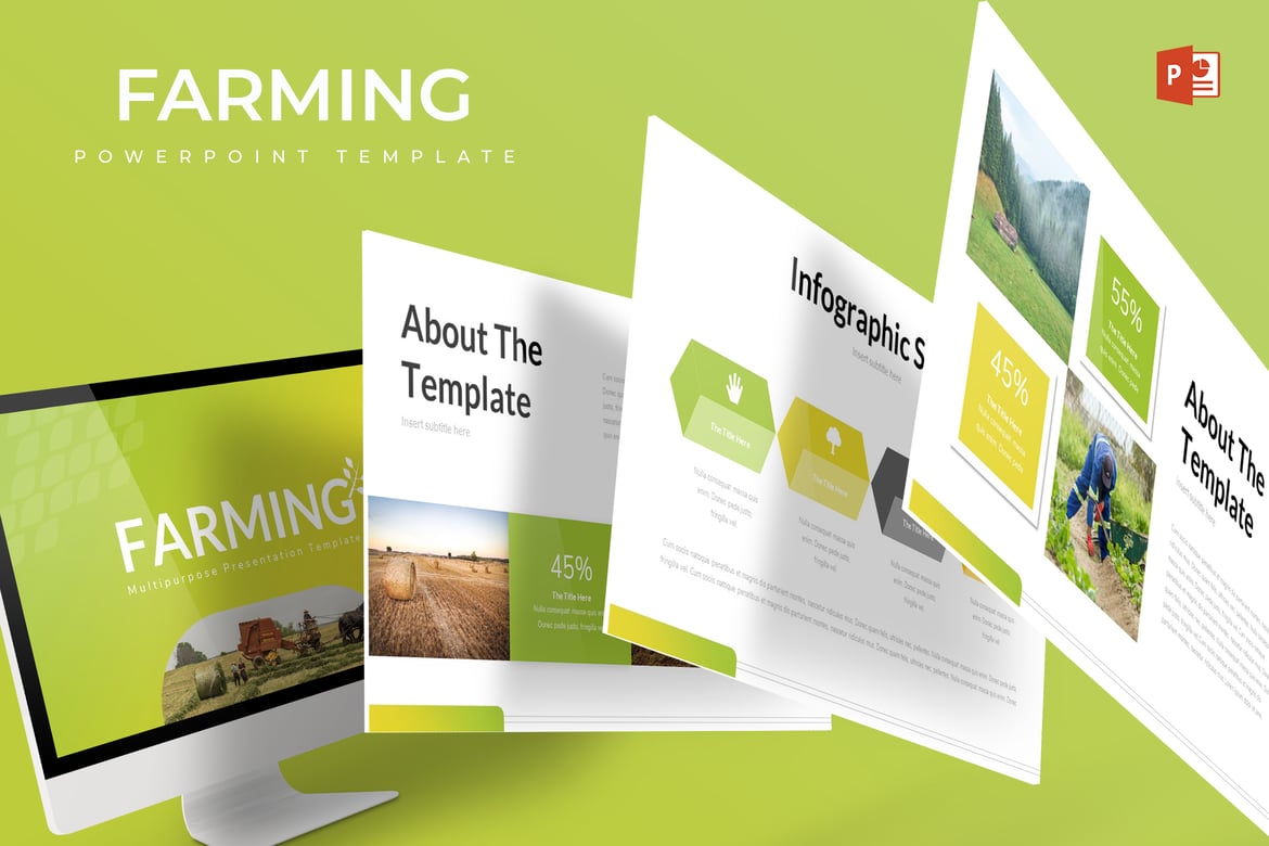 Template Presentasi Powerpoint Pertanian yang Menarik