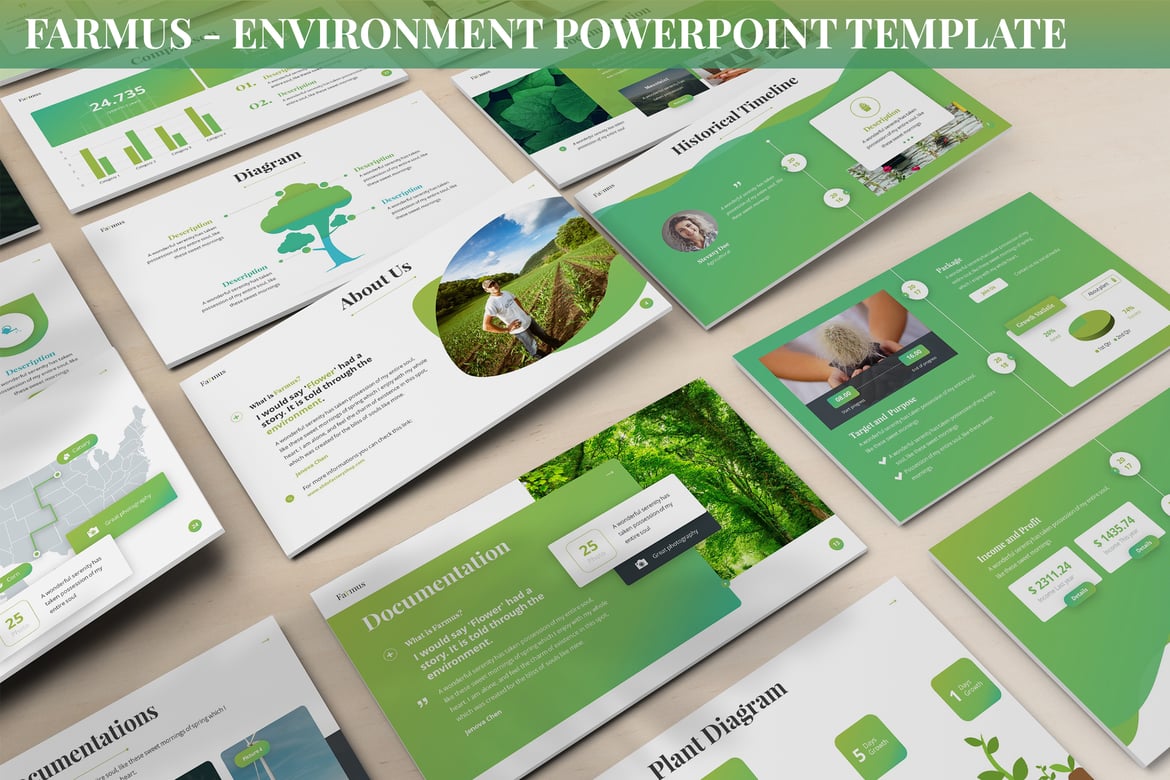Template PowerPoint Farmus - Solusi Kreatif untuk Presentasi Lingkungan