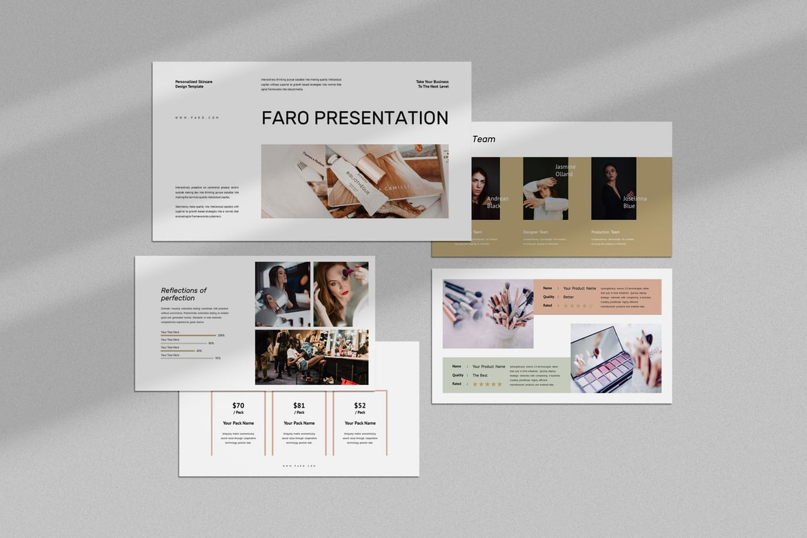 Template PowerPoint Klinik Kecantikan Faro yang Menarik