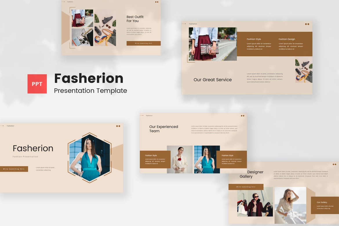 Fasherion — Template Powerpoint Fashion yang Menawan