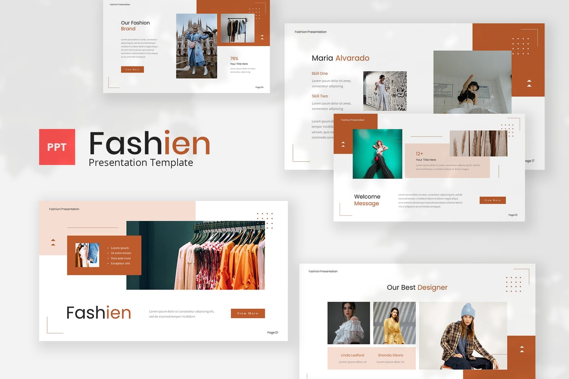 Fashien — Template Powerpoint Fashion yang Elegan dan Profesional
