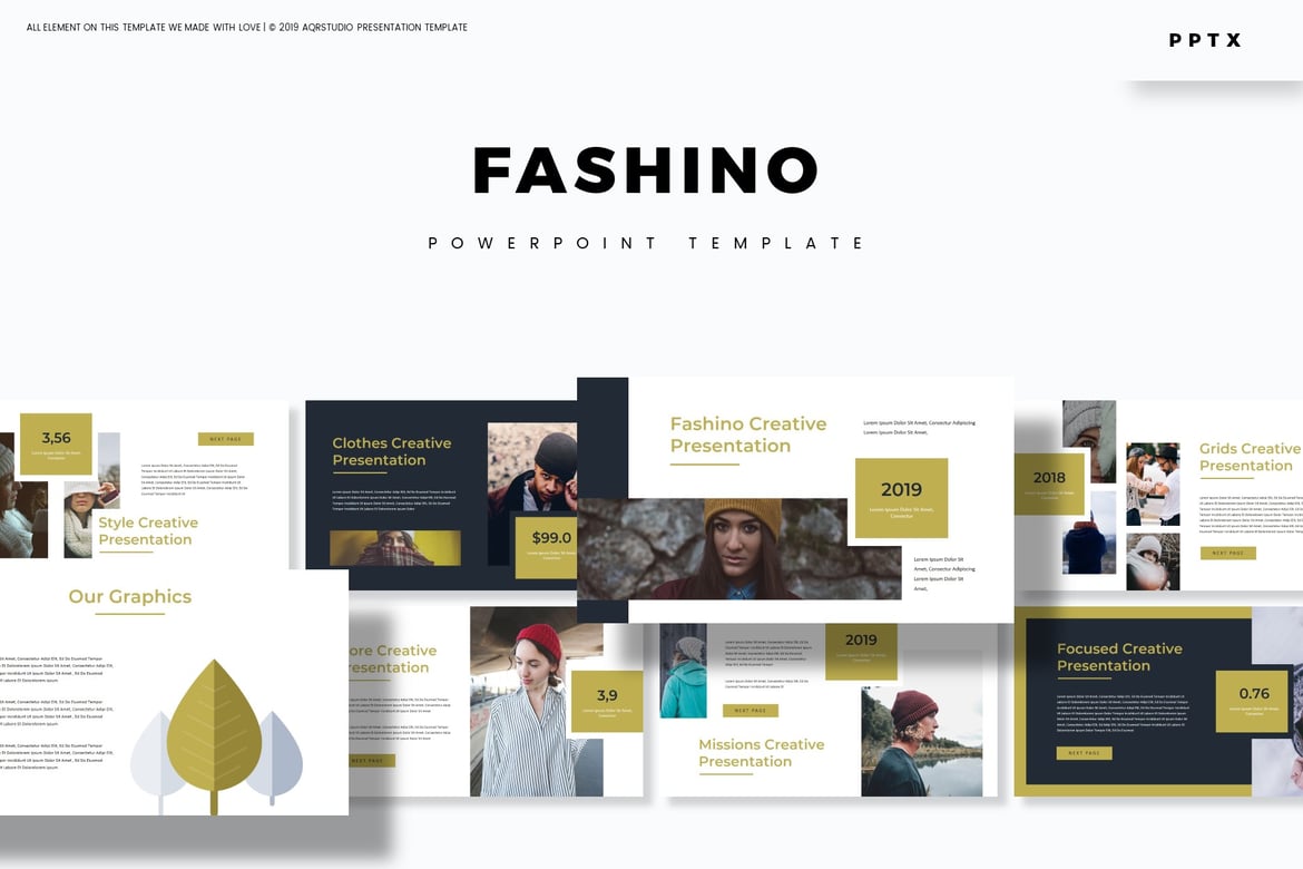 Fashino - Template Powerpoint Serbaguna yang Menarik
